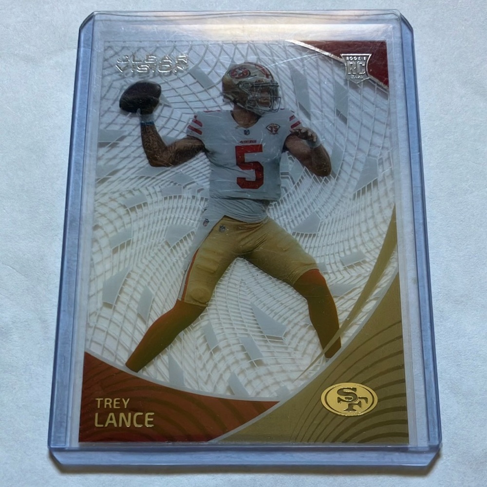 2021 Panini Chronicles Trey Lance San Francisco 49ers Clear Vision Rookie RC